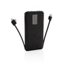 Branded Promotional 10,000 Mah POWERBANK with Integrated Cable in Black Charger From Concept Incentives.