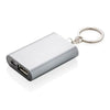 Branded Promotional 1,000 Mah KEYRING CHAIN POWERBANK in Grey Charger From Concept Incentives.