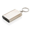 Branded Promotional 1,000 Mah KEYRING CHAIN POWERBANK in Gold Charger From Concept Incentives.