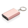 Branded Promotional 1,000 Mah KEYRING CHAIN POWERBANK in Pink Charger From Concept Incentives.