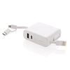 Branded Promotional 5,000 Mah COMPACT CORDLESS CHARGER 5W POWERBANK in White Charger From Concept Incentives.