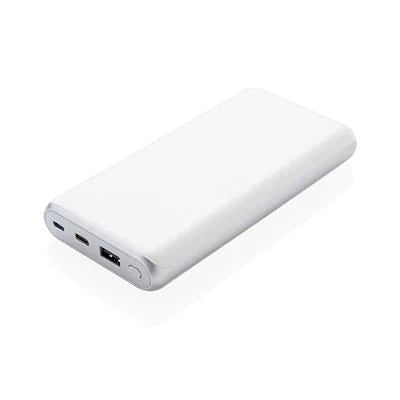 Branded Promotional ULTRA FAST 5,000 Mah POWERBANK in White Charger From Concept Incentives.