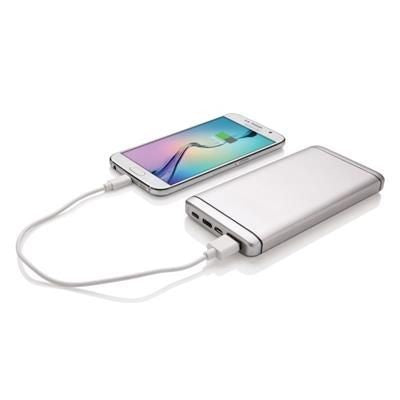 Branded Promotional 10,000 MAH TYPE C POWERBANK in Silver Charger From Concept Incentives.