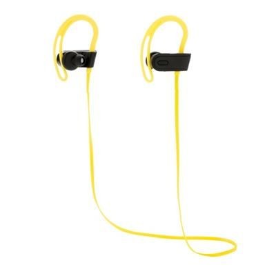 Branded Promotional CORDLESS SPORTS EARBUDS in Lime Green Earphones From Concept Incentives.