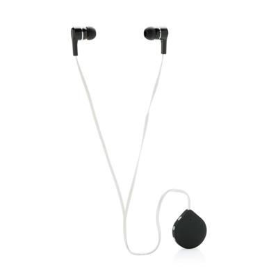 Branded Promotional CORDLESS EARBUDS with Clip in Black Earphones From Concept Incentives.