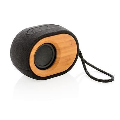 Branded Promotional BAMBOO x SPEAKER in Black Speakers From Concept Incentives.