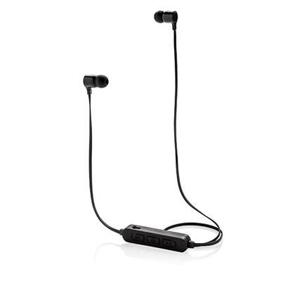 Branded Promotional LIGHT UP LOGO CORDLESS EARBUDS in Black Earphones From Concept Incentives.