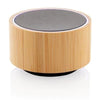 Branded Promotional BAMBOO CORDLESS SPEAKER in Black Speakers From Concept Incentives.