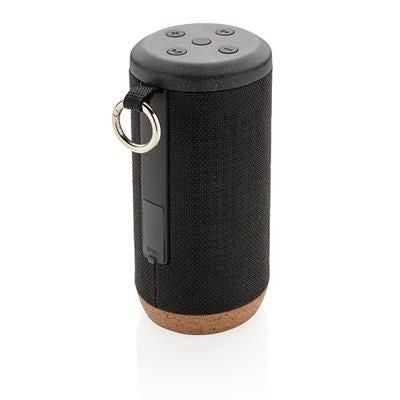 Branded Promotional BAIA 10W CORDLESS SPEAKER in Wood & Black Speakers From Concept Incentives.