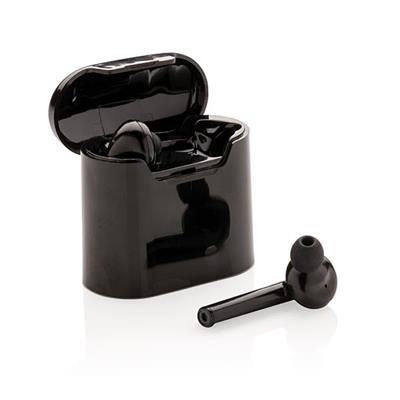 Branded Promotional LIBERTY CORDLESS EARBUDS in Charger Case Earphones From Concept Incentives.