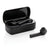 Branded Promotional FREE FLOW TWS EARBUDS in Charger Case in Black Earphones From Concept Incentives.