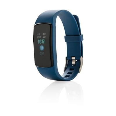 Branded Promotional STAY FIT with HEART RATE MONITOR in Blue Pedometer From Concept Incentives.