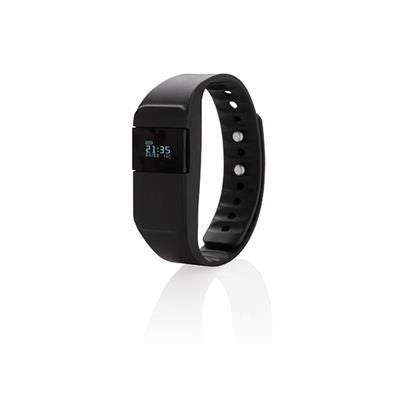 Branded Promotional ACTIVITY TRACKER KEEP FIT in Black Pedometer From Concept Incentives.