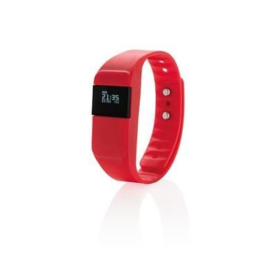 Branded Promotional ACTIVITY TRACKER KEEP FIT in Red Pedometer From Concept Incentives.