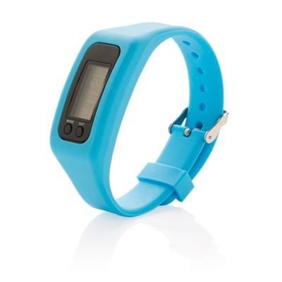 Branded Promotional PEDOMETER BRACELET in Blue Pedometer From Concept Incentives.