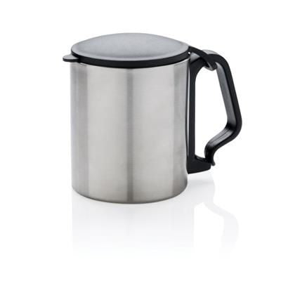 Branded Promotional CARABINE MUG SMALL in Silver Mug From Concept Incentives.