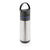 Branded Promotional PARTY 3-IN-1 VACUUM BOTTLE in Grey Sports Drink Bottle From Concept Incentives.