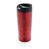 Branded Promotional GEOMETRIC MUG in Red Mug From Concept Incentives.