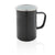 Branded Promotional VINTAGE ENAMEL MUG XL in Black Mug From Concept Incentives.