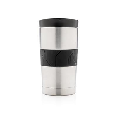 Branded Promotional DISHWASHER SAFE VACUUM COFFEE MUG in Silver  From Concept Incentives.