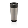 Branded Promotional EASY CLEAN VACUUM COFFEE TUMBLER in Silver Travel Mug From Concept Incentives.