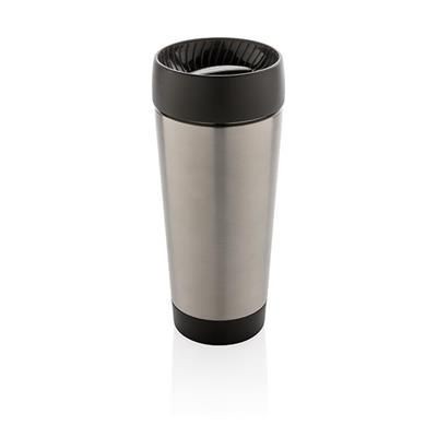 Branded Promotional EASY CLEAN VACUUM COFFEE TUMBLER in Silver Travel Mug From Concept Incentives.