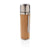 Branded Promotional BAMBOO VACUUM TRAVEL FLASK in Brown  From Concept Incentives.