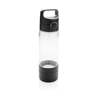 Branded Promotional HYDRATE BOTTLE with TRUE CORDLESS EARBUDS in Clear Transparent Earphones From Concept Incentives.