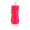 Branded Promotional FOLDING WATER BOTTLE in Red Sports Drink Bottle From Concept Incentives.