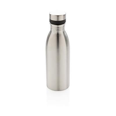 Branded Promotional DELUXE STAINLESS STEEL METAL WATER BOTTLE in Silver Sports Drink Bottle From Concept Incentives.