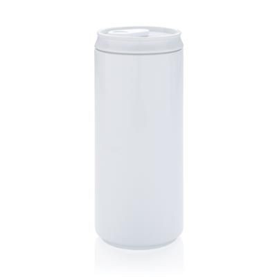 Branded Promotional ECO CAN in White Sports Drink Bottle From Concept Incentives.