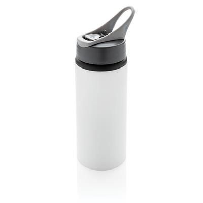 Branded Promotional ALUMINIUM METAL SPORTS BOTTLE in White Sports Drink Bottle From Concept Incentives.