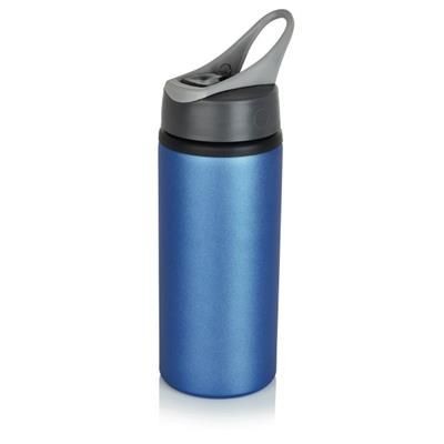 Branded Promotional ALUMINIUM METAL SPORTS BOTTLE in Blue Sports Drink Bottle From Concept Incentives.