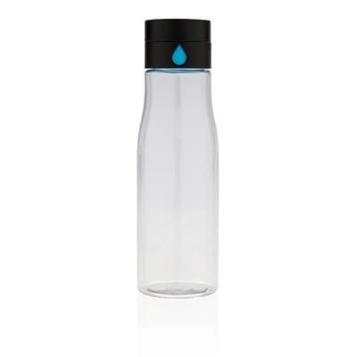 Branded Promotional AQUA HYDRATION TRACKING TRITAN BOTTLE in Clear Transparent Sports Drink Bottle From Concept Incentives.