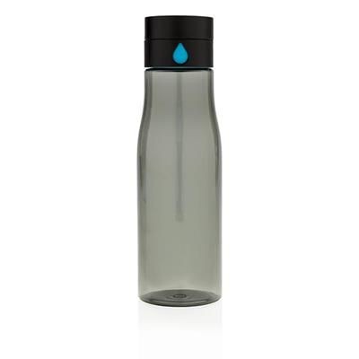 Branded Promotional AQUA HYDRATION TRACKING TRITAN BOTTLE in Black Sports Drink Bottle From Concept Incentives.