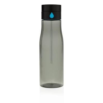 Branded Promotional AQUA HYDRATION TRACKING TRITAN BOTTLE in Black Sports Drink Bottle From Concept Incentives.