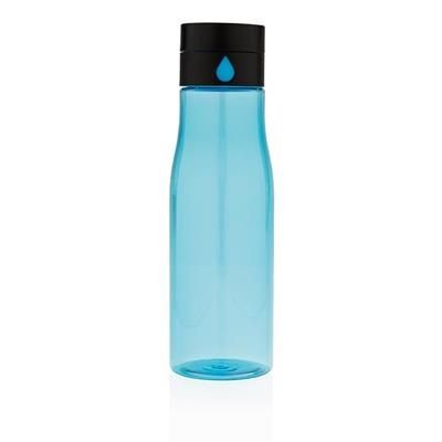 Branded Promotional AQUA HYDRATION TRACKING TRITAN BOTTLE in Blue Sports Drink Bottle From Concept Incentives.