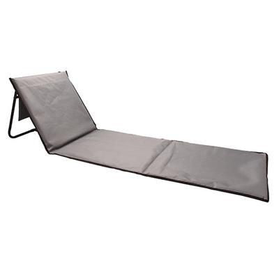 Branded Promotional FOLDING BEACH LOUNGE CHAIR in Grey Chair From Concept Incentives.