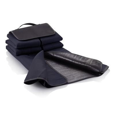 Branded Promotional PICNIC BLANKET in Navy Blue Blanket From Concept Incentives.