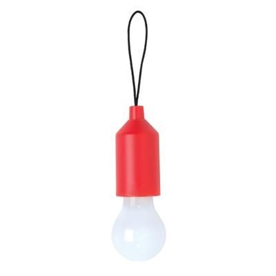 Branded Promotional PULL LAMP KEYRING CHAIN in Red Torch From Concept Incentives.