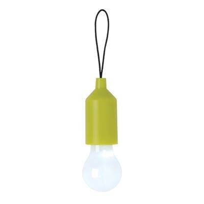 Branded Promotional PULL LAMP KEYRING CHAIN in Green Torch From Concept Incentives.