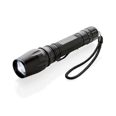 Branded Promotional 10W HEAVY DUTY CREE TORCH in Black Torch From Concept Incentives.