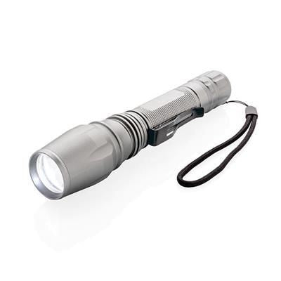 Branded Promotional 10W HEAVY DUTY CREE TORCH in Grey Technology From Concept Incentives.