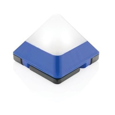 Branded Promotional TRIANGULAR MINI LANTERN in Blue Torch From Concept Incentives.