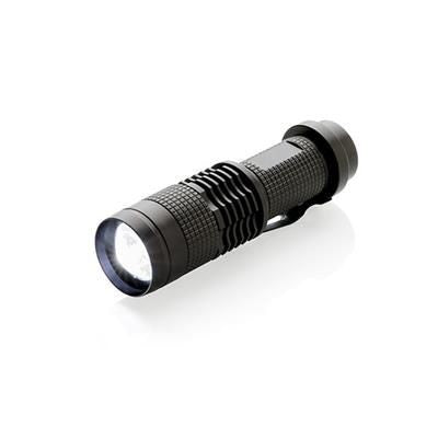 Branded Promotional 3W POCKET CREE TORCH in Black Torch From Concept Incentives.