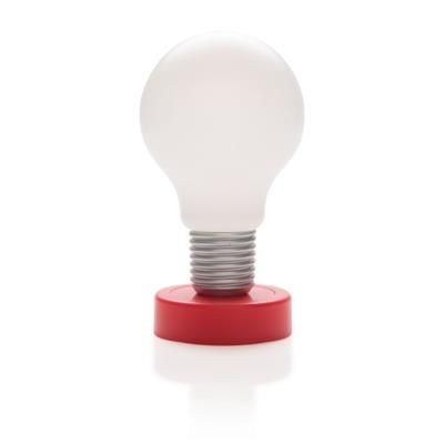 Branded Promotional PUSH LAMP in Red & White Lamp From Concept Incentives.