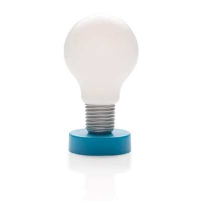 Branded Promotional PUSH LAMP in Blue & White Lamp From Concept Incentives.