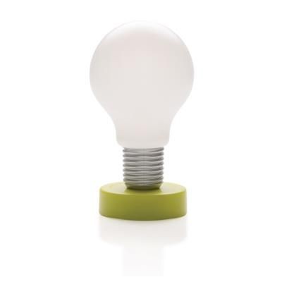Branded Promotional PUSH LAMP in Green & White Lamp From Concept Incentives.