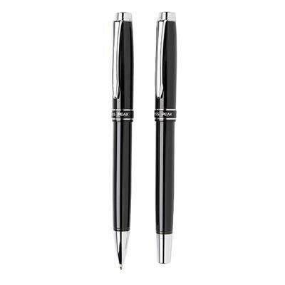 Branded Promotional SWISS PEAK HERITAGE PEN SET in Black Pen Set From Concept Incentives.