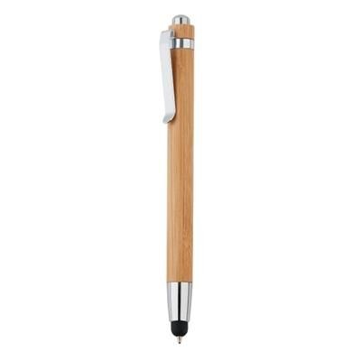 Branded Promotional BAMBOO STYLUS PEN in Brown Pen From Concept Incentives.